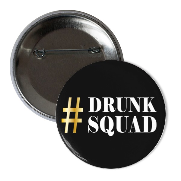 Placka Drunk Squad - bíly