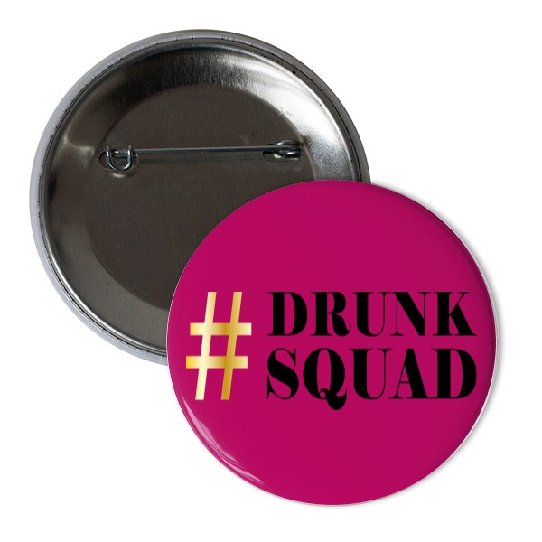 Placka Drunk Squad - černý