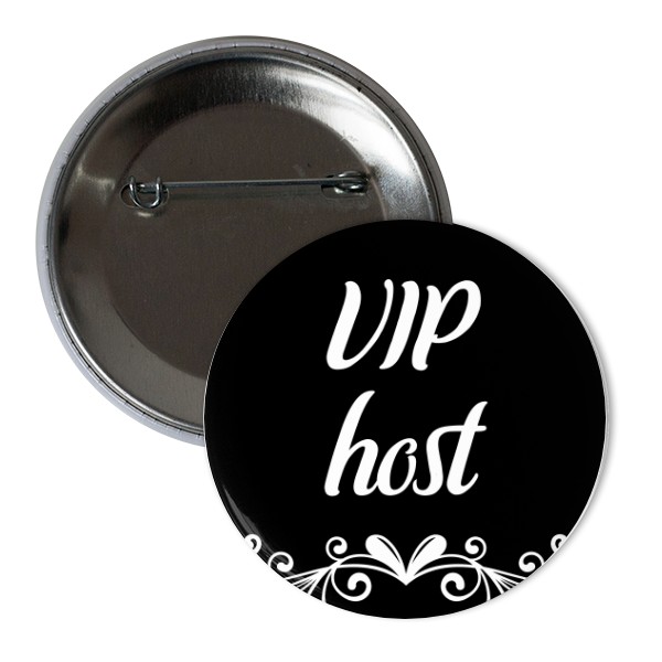 Odznáček  s potiskem Placka VIP host - tým ženicha