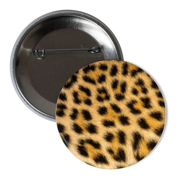 Odznáček  s potiskem Placka vzor leopard