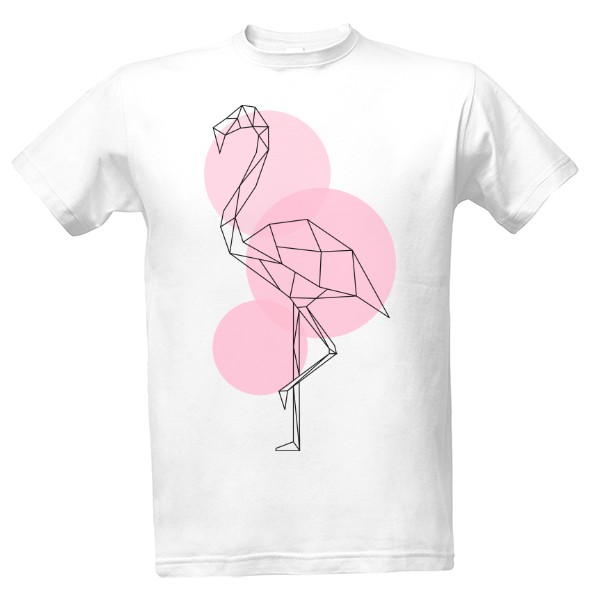 Tričko s potiskem Plameňák geometric dámský