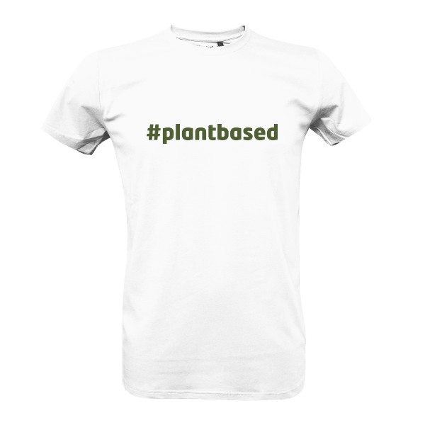 Tričko s potiskem #plantbased nápis – pánské tričko Bio neutral