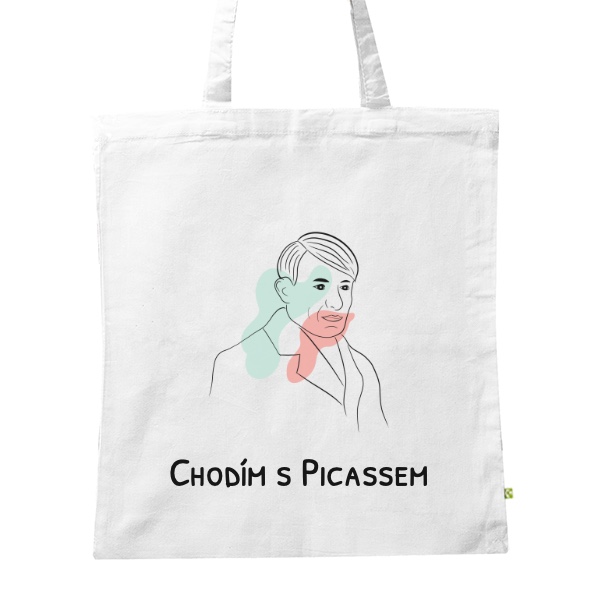 BIO plátěná taška s potiskem Plátěnka chodím s Picassem