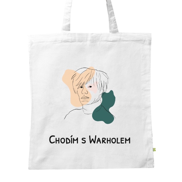 BIO plátěná taška s potiskem Plátěnka chodím s Warholem