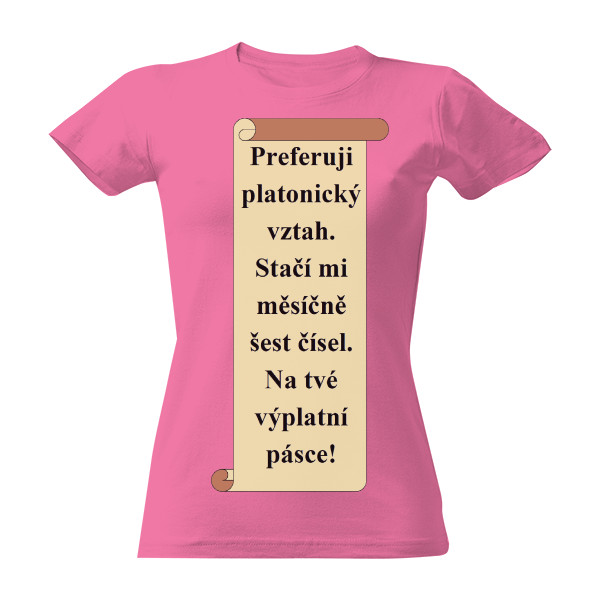 Tričko s potiskem Platonický vztah