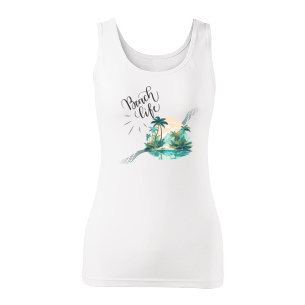 Tričko s potiskem Pláž 1