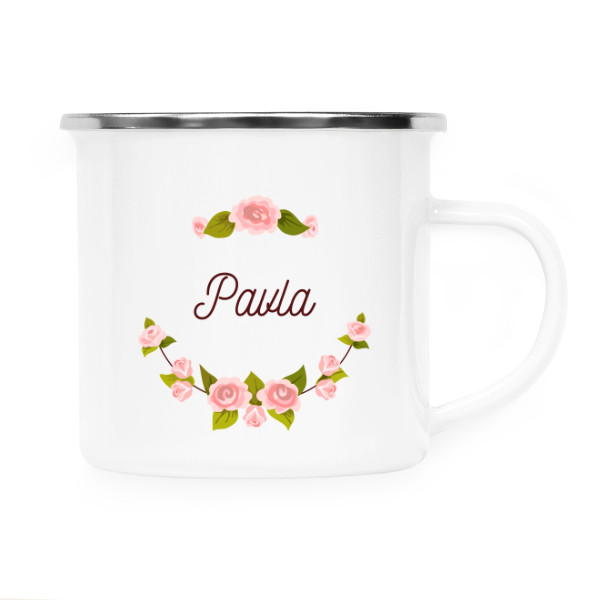 Plecháček - nerezový lem s potiskem Plecháček Pavla - růže