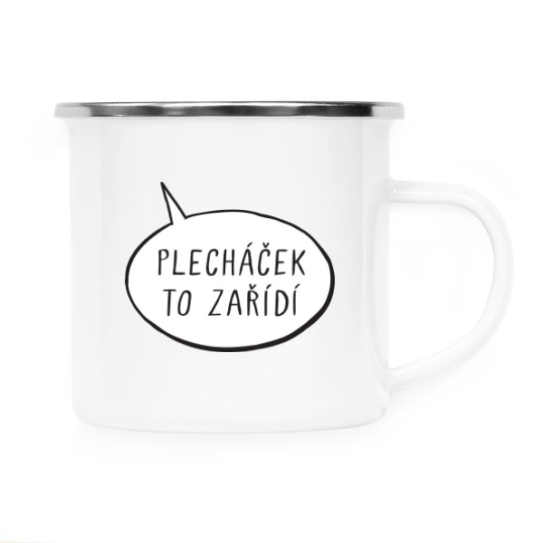 Plecháček - nerezový lem s potiskem Plecháček to zařídí