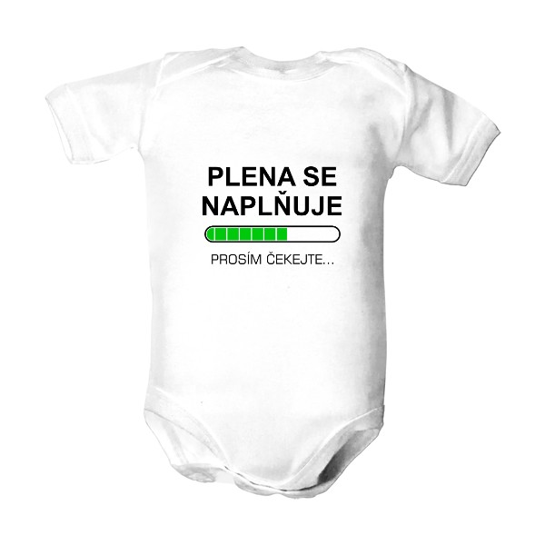 Dětské body  s potlačou Plena se naplňuje