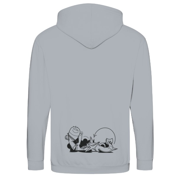 Mikina na zip unisex s potiskem PLS Moon Backside For Men