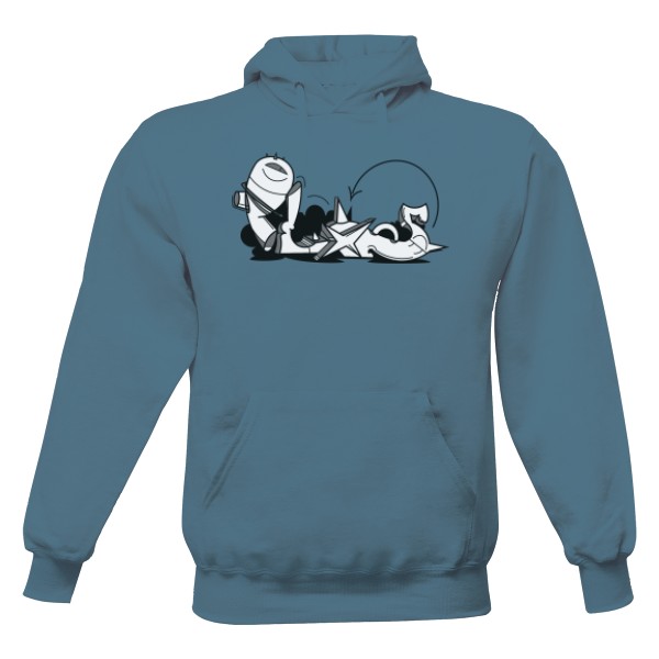 Pánska mikina s kapucňou s potlačou PLS Moon for Men