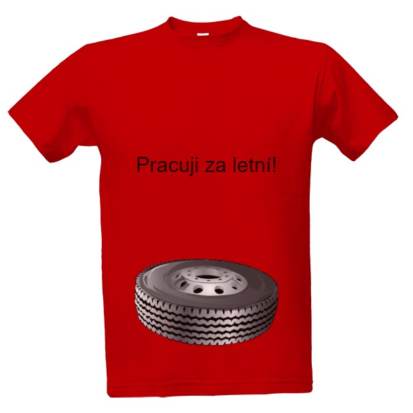 Tričko s potiskem Pracuji na zimní