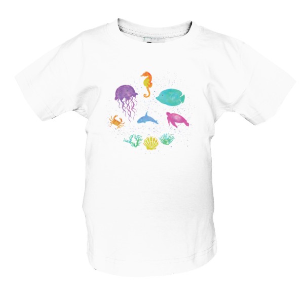Tričko s potiskem Podmořský svět pro děti