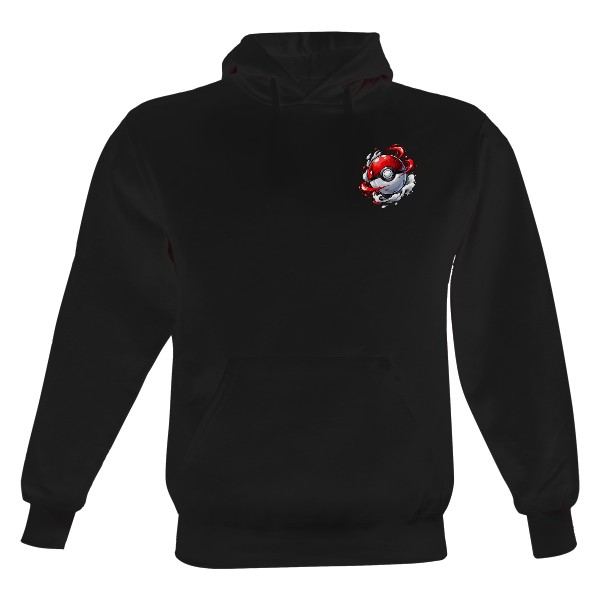 Pánská mikina s kapucí Just Hoods s potiskem Pokeball 