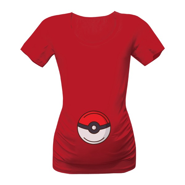 Tričko s potiskem Pokeball pokemon těhotenské tričko