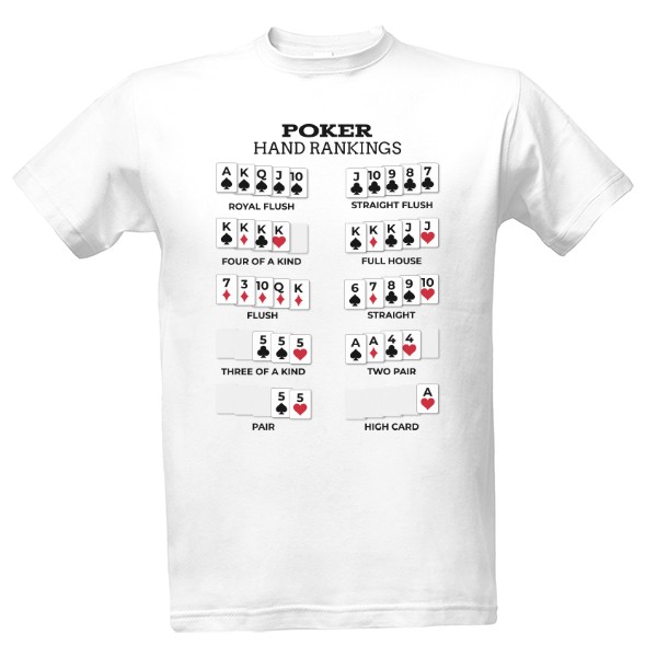 Tričko s potiskem Poker hands