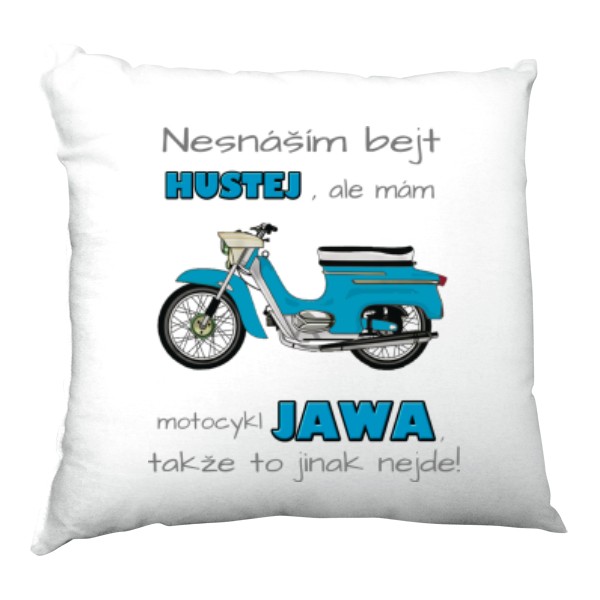 Vankúš saténový s potlačou Polštář fichtl - dachl - jawa
