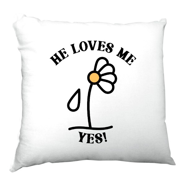 Vankúš saténový s potlačou MÁ MĚ RÁD