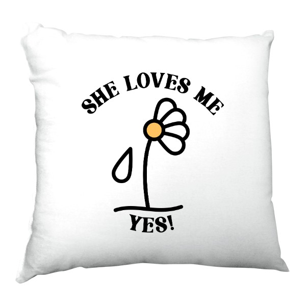 Vankúš saténový s potlačou MÁ MĚ RÁDA