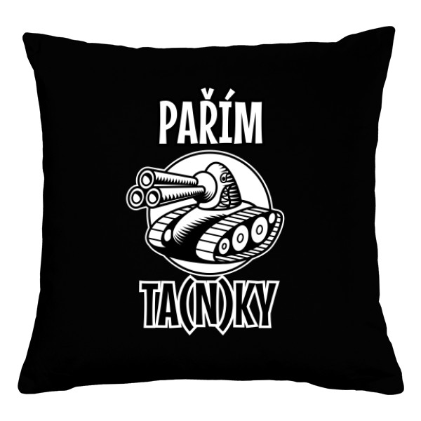 Polštář bavlněný  s potiskem Polštář PAŘÍM TA(N)KY