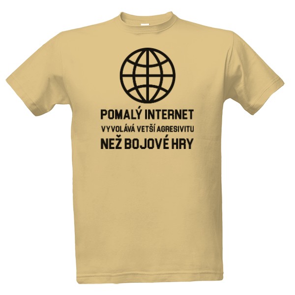 Tričko s potiskem Pomalý internet