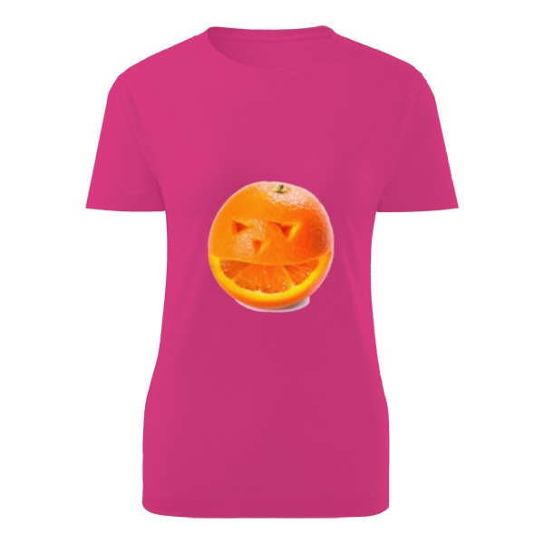 Tričko s potiskem pomeranč-pomeranč
