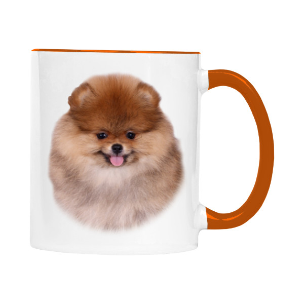 Hrnek malý barevný s potiskem Pomeranian