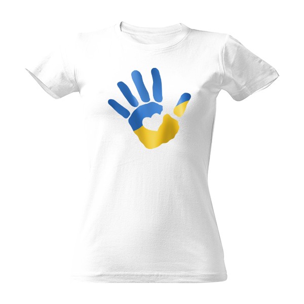 Tričko s potiskem Pomocná ruka Ukrajině 