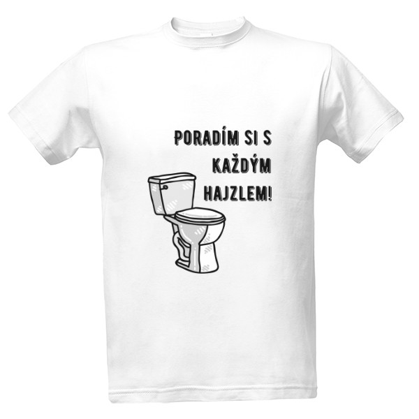 Tričko s potiskem Poradím si s každým - black