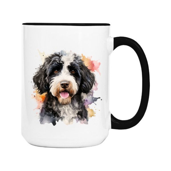 Hrnek velký barevný s potiskem Portugalský vodní pes 3