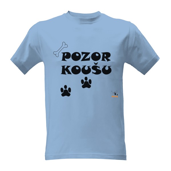 Tričko s potiskem Pozor koušu - Pánské tričko Basic