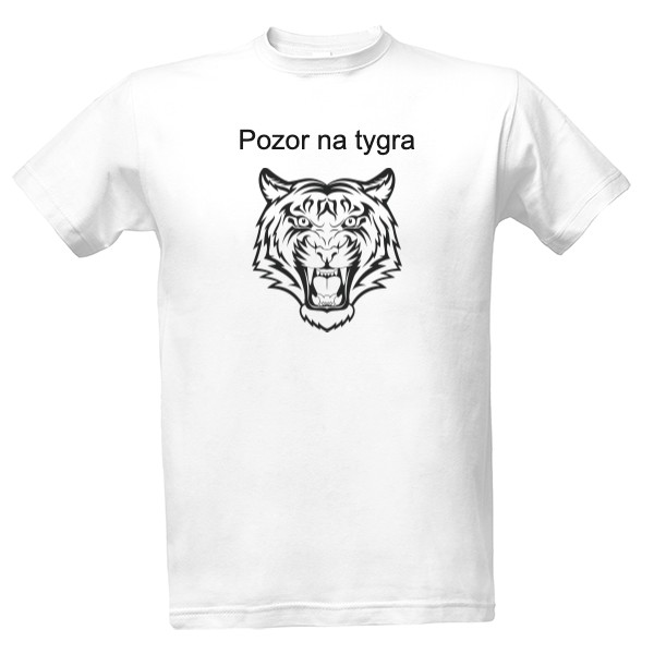 Tričko s potiskem Pozor na tygra