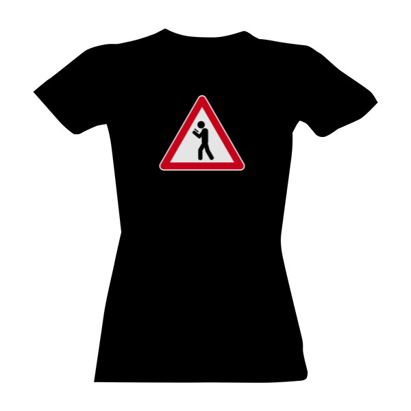 Tričko s potiskem Pozor, otroci mobilu! - D