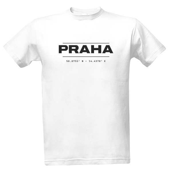 T-shirt Prague 50.0755° N (men)