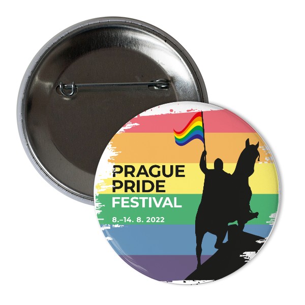 Odznáček  s potiskem Prague Pride Festival 2022