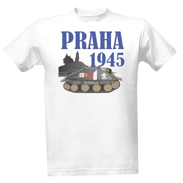 Tričko s potiskem Praha 1945