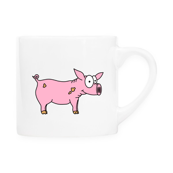 Hrnek espresso (Lungo) s potiskem Prasečí slečna Vendy malý hrneček