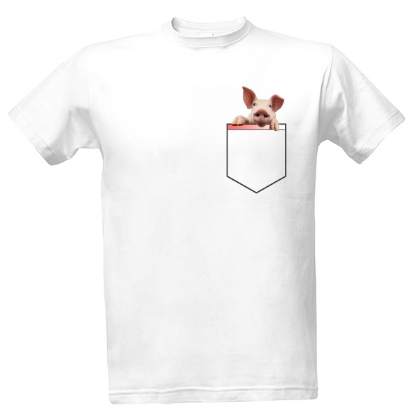 Tričko s potlačou Prasiatko vo vrecku