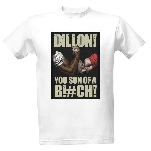 Tričko s potiskem Predator - Dillon! white