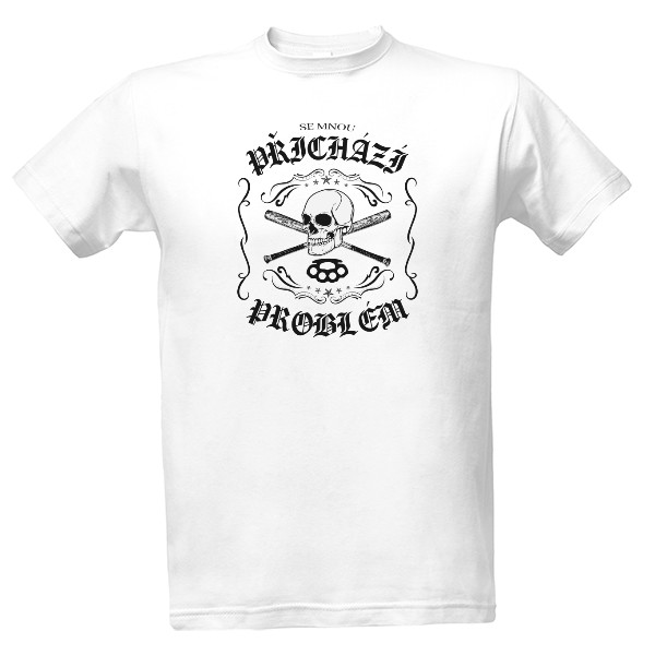 Přichází problém-Lebka a ornament-black