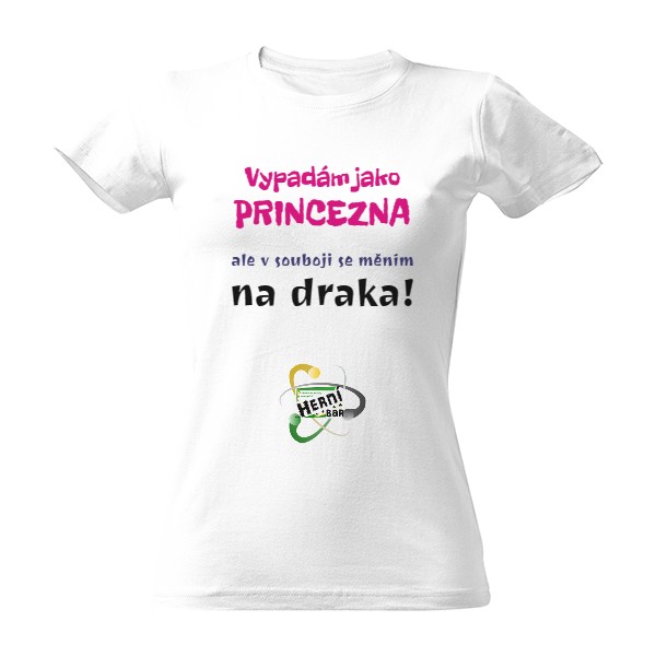 Tričko s potiskem Princezna na draka