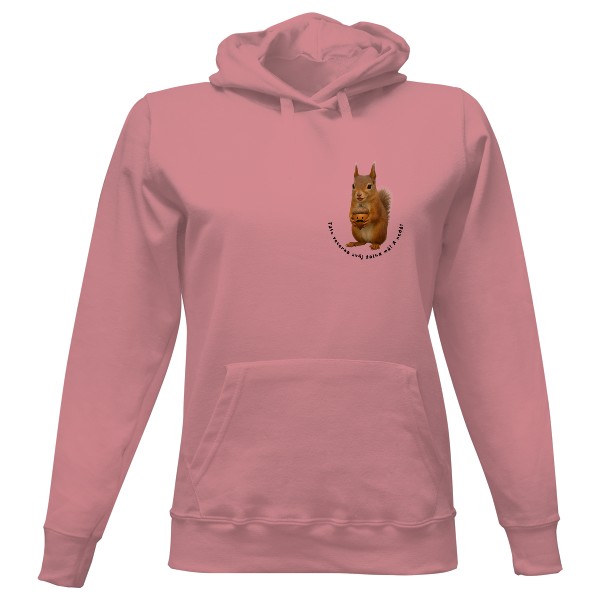 Dámská mikina s kapucí s potiskem Pro zadanou veverku