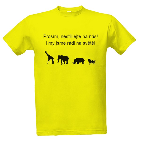 Tričko s potiskem Prosím, nestřílejte