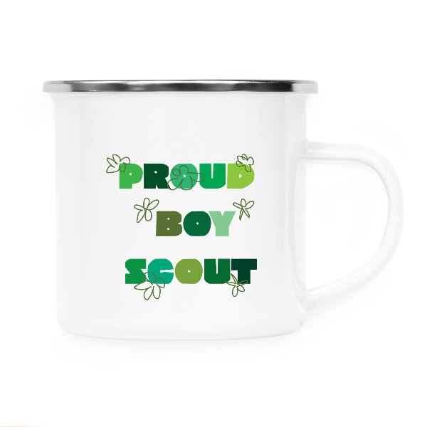 Plecháček - nerezový lem s potiskem proud boy scout