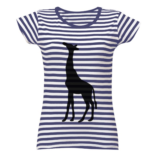 Tričko s potiskem Proužkované tričko se žirafou