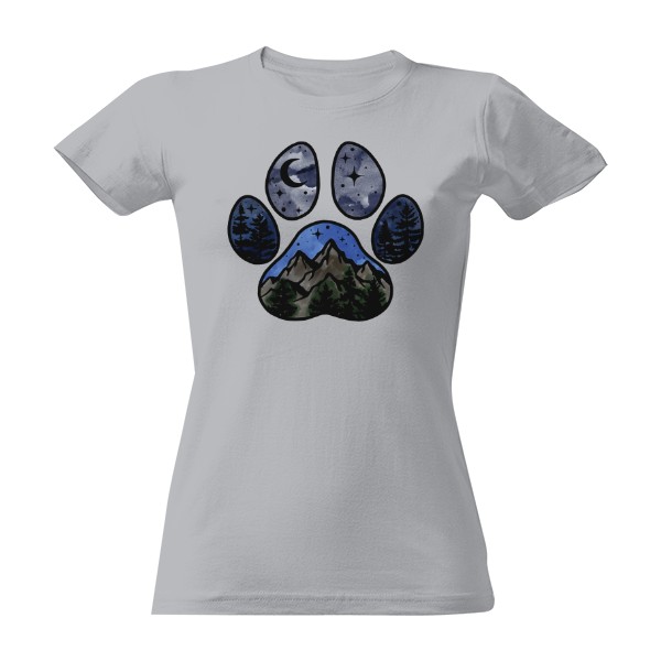 Tričko s potiskem Psí tlapa - cestovatel