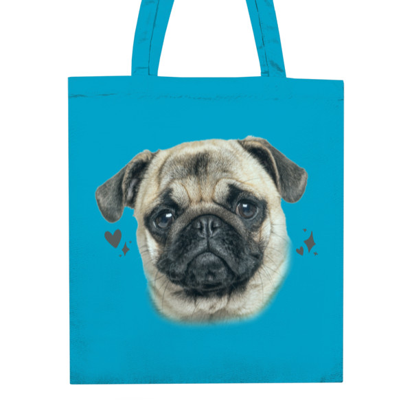 Nákupní taška unisex s potlačou Psík Mops