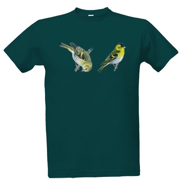 Tričko s potiskem Ptáček čížek lesní