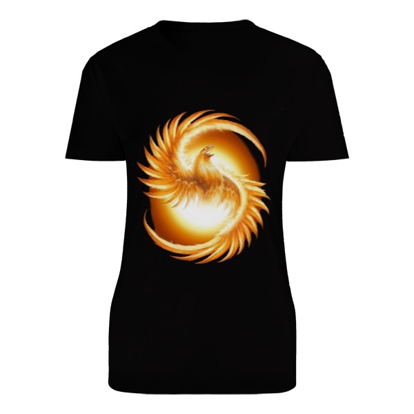 Tričko s potiskem pták ohnivák