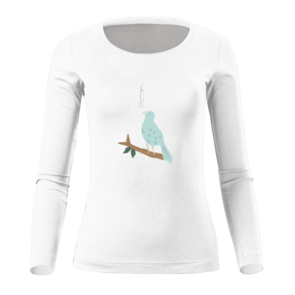 Tričko s potiskem Pták zpívá